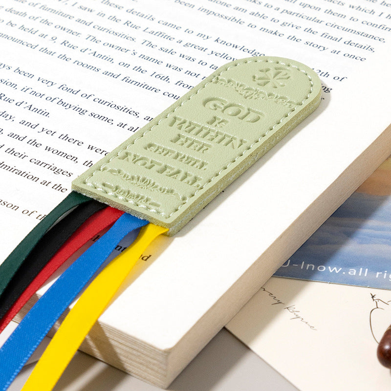 Wholesale Web leather colorful ribbon bookmark